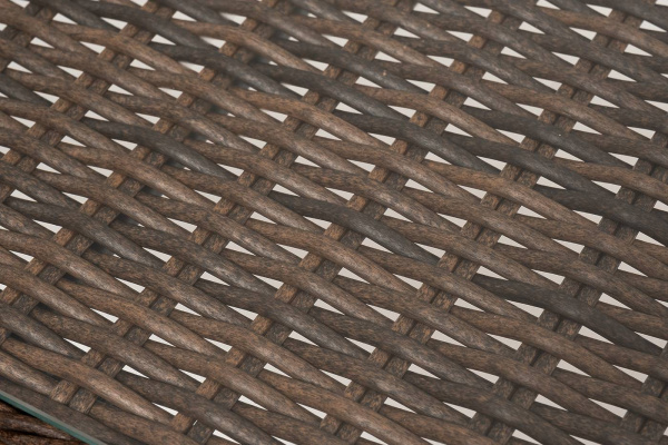 Стол журнальный из искусственного ротанга, Прованс цвет: коричневый