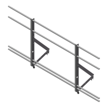 Ограждение универсальное Optima со снегозадержателем H=900 мм, L=2000 мм, RAL 7004