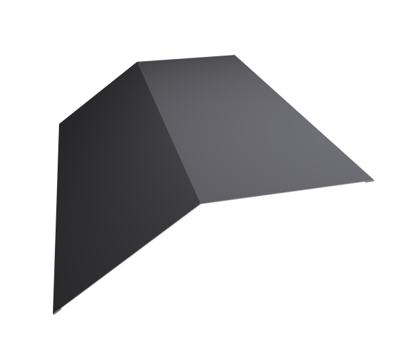 GL Планка конька плоского, 190х190 мм 0.5 мм, Satin, RAL 7004, L=3000 мм