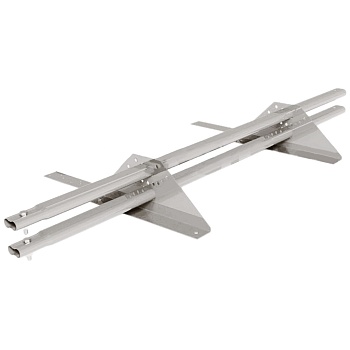 Снегозадержатель для композитной черепицы Roofsystems Prestige 2 опоры, 2 трубы, овал 45х25, L=1200 мм, RAL 9003