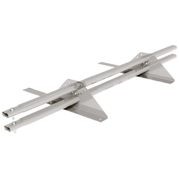 Снегозадержатель для композитной черепицы Roofsystems Prestige 2 опоры, 2 трубы, овал 45х25, L=1200 мм, RAL 9003