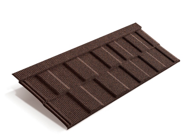 Композитная черепица Metrotile MetroViksen, 1325 х 410 мм цвет:  кофе