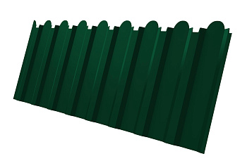 Профилированный лист GL C20 В, фигурный, 0.45 мм, Drap TX, RAL 6005