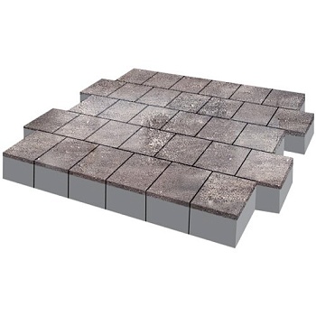 Тротуарная плитка SteinRus Армор 100 мм 100х100 мм, цвет: умбра