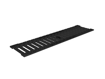 Решетка водоприемная Gidrolica Standart DN100, чугунная щелевая, C250, 506