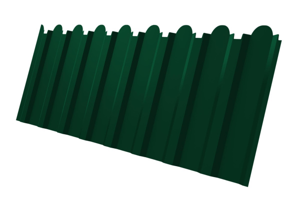 Профилированный лист GL C20 В, фигурный, 0.45 мм, Drap TX, RAL 6005