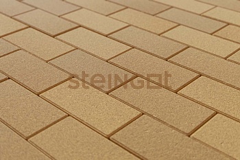 Тротуарная плитка Steingot Прямоугольник 60 мм /фаска 1.5 мм 200х100 мм, цвет: желтый