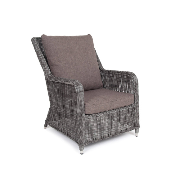 Кресло плетеное из искусственного ротанга, Гляссе графит