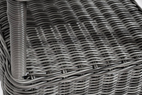 Комплект шезлонг со столиком из искусственного ротанга, Рим графит