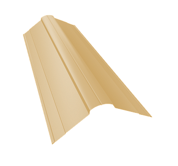 GL Планка конька фигурного, 100х100 мм 0.5 мм, Satin, RAL 1015, L=3000 мм