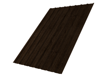 Профилированный лист GL C10 A, 0.45 мм, Print Elite, Antique Wood TwinColor