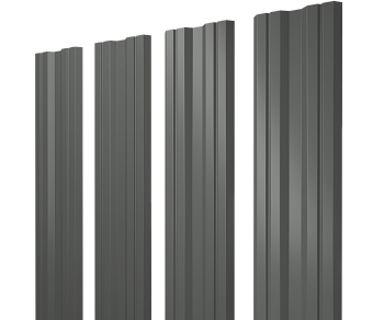 GL Штакетник Twin с прямым резом 0.45 мм, PE, RAL 7005