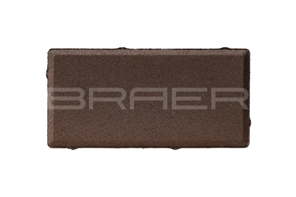 Тротуарная плитка Braer Прямоугольник 60 мм 200х100 мм, цвет: коричневый