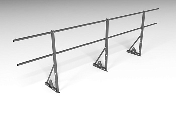 Ограждение кровельное для фальцевой кровли Roofsystems Econom Smart фальц, H=900 мм RAL 7016, L=3000 мм
