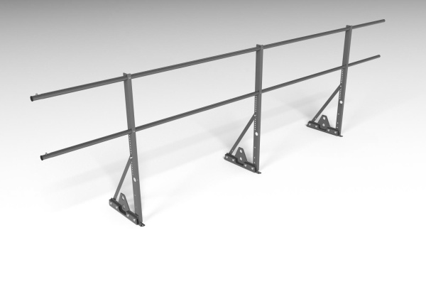 Ограждение кровельное для фальцевой кровли Roofsystems Econom Smart фальц, H=900 мм RAL 7016, L=3000 мм