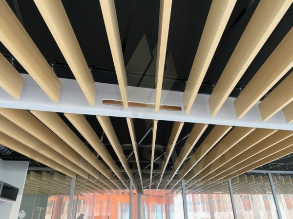 Кубообразная рейка стальная, 50х200 мм 0.5 мм, Zn, молочный дуб