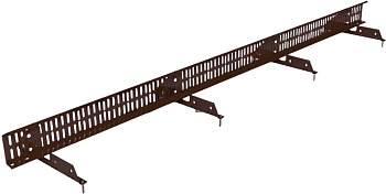 Снегозадержатель решетчатый универсальный Roofsystems, Prestige 4 опоры, 1 полотно, L=2500 мм, RAL 8019