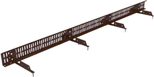 Снегозадержатель решетчатый универсальный Roofsystems, Prestige 4 опоры, 1 полотно, L=2500 мм, RAL 8019