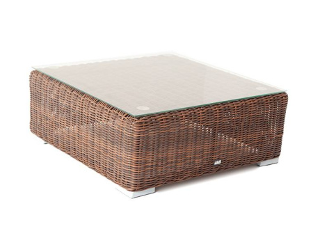 Стол журнальный из искусственного ротанга, Лунго цвет: коричневый