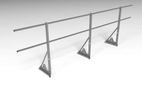 Ограждение кровельное, универсальное Roofsystems Econom Smart, H=900 мм RAL 9006, L=3000 мм
