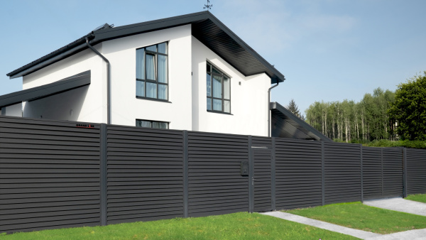 Ламель для забора жалюзи, Tokyo 0.45 мм, Drap TwinColor, RAL 7024