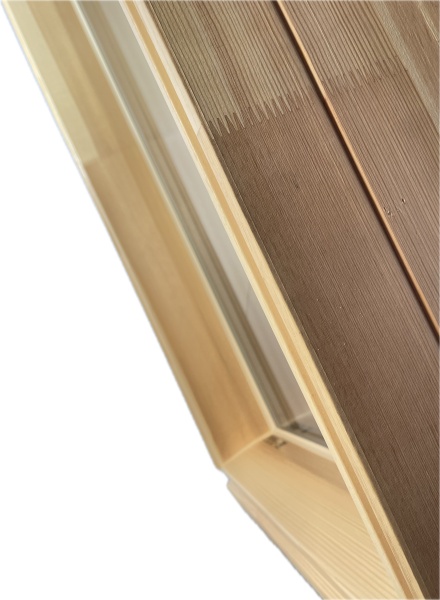 Глухое мансардное окно Werso, 94х140 см дерево, 1 - камерный стеклопакет, триплекс, цвет: дерево, лак