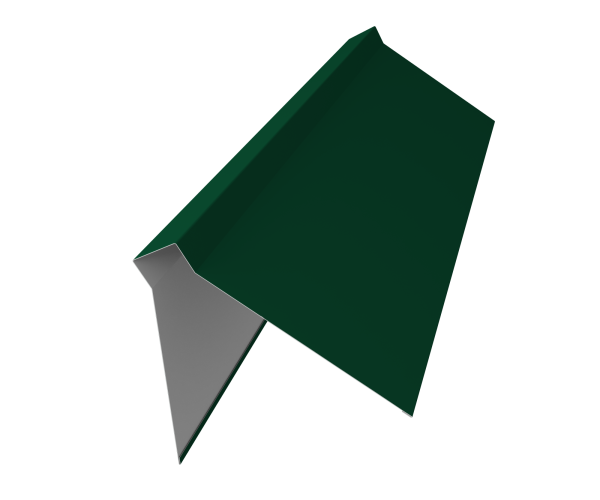 GL Планка конька плоского, 220х50х220 мм 0.45 мм, Drap TX, RAL 6005, L=3000 мм