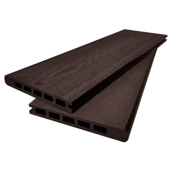 Доска-ступень стартовая ДПК Grand Line, 160х22 мм, L=3000 мм, Шлифовка / тиснение, венге