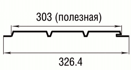 Cофит Aquasystem, 326 мм, полная перфорация L=2400, гладкий, 0.45 мм, Printech, канадский дуб