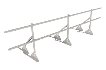 Ограждение кровельное для натуральной черепицы Roofsystems Prestige натур, H=600 мм RAL 9003, L=3000 мм