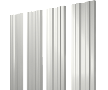 GL Штакетник Twin с прямым резом 0.45 мм, Drap ТХ, RAL 9003