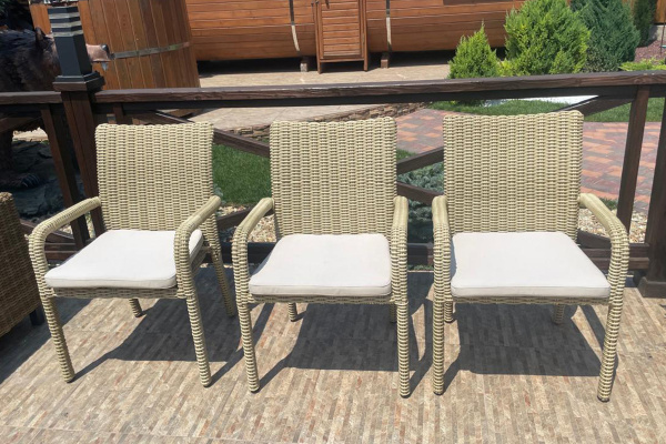 Стул Mokka Bella из искусственного ротанга цвет: соломенный