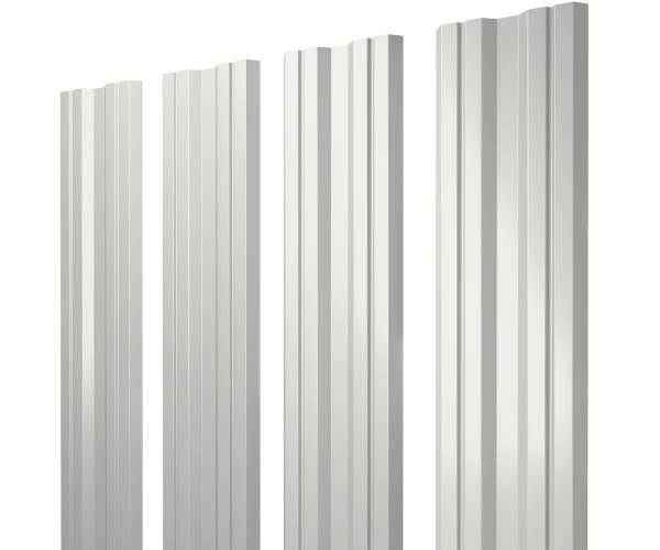 GL Штакетник Twin с прямым резом 0.45 мм, Drap ТХ, RAL 9003