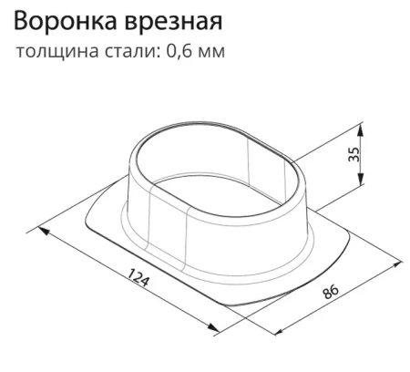Воронка врезная Vortex, Ø 126 мм, RR 32