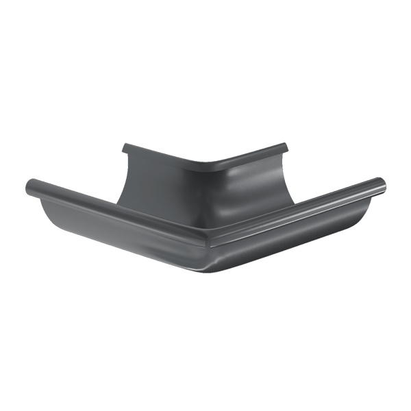 Угол желоба внешний 90° Aquasystem Премиум Ø125 мм, PU, RAL 7024