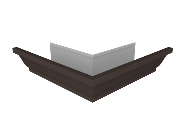 Угол желоба внешний 90° Vortex Lite Matt, Ø 130 мм, RR 32