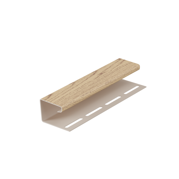J-профиль пвх, Docke, L=3000 мм серия Lux под дерево, цвет: канадская береза