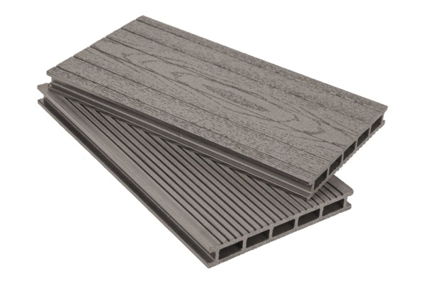 Террасная доска Grand Line 160 мм, L= 4000 мм вельвет и тиснение, цвет: венге