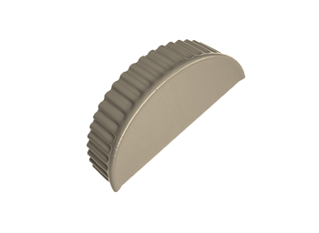 GL Заглушка конька полукруглого, торцевая 0.5 мм, Satin, RAL 1015