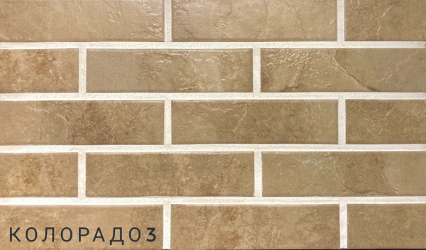 Термопанель рядовая Европа с плиткой Keramin, 1020х600 мм, 100 мм ППС, гладкий, цвет: Колорадо 3