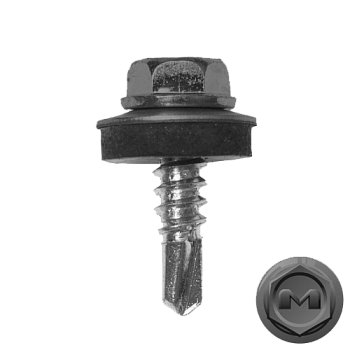 Саморез кровельный Daxmer 5.5х19 мм, сверло №3, RAL 7004, уп. 250 шт.