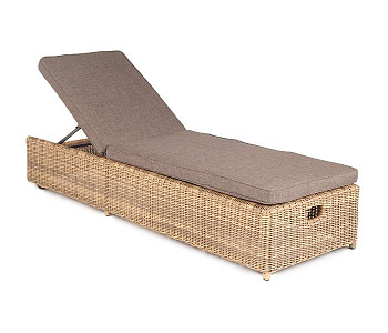 Шезлонг из искусственного ротанга, Рим соломенный