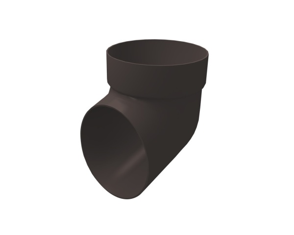 Колено сливное пвх, Grand Line Ø 87 мм, цвет: коричневый