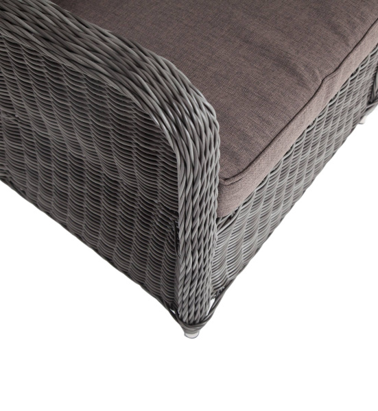 Кресло плетеное из искусственного ротанга, Гляссе графит