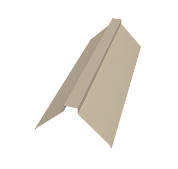 GL Планка конька плоского, 115х30х115 мм 0.5 мм, Satin, RAL 1015, L=3000 мм