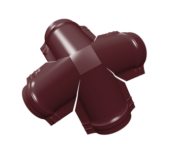 GL X-четверник конька полукруглого 0.45 мм, PE, RAL 3005