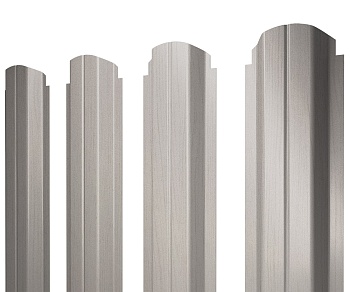 GL Штакетник П-образный А, фигурный 0.45 мм, Print Elite, Milky Wood TwinColor