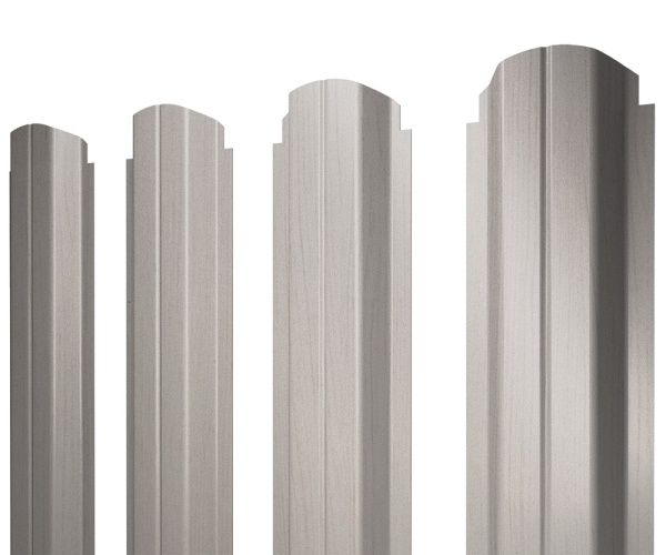 GL Штакетник П-образный А, фигурный 0.45 мм, Print Elite, Milky Wood TwinColor