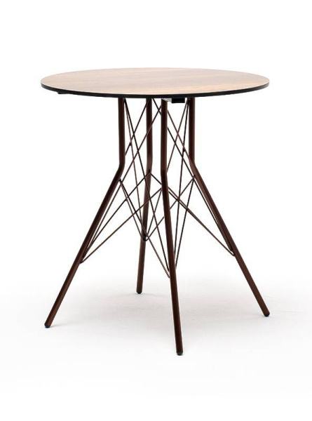 Стол интерьерный из HPL круглый Ø 70 см, Конте, цвет: дуб