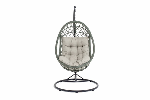 Кресло-кокон подвесное из искусственного ротанга, Венеция цвет: серый